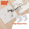1 Set Stainless Steel Cabinet Door Hinges with Repair Plates and Screws