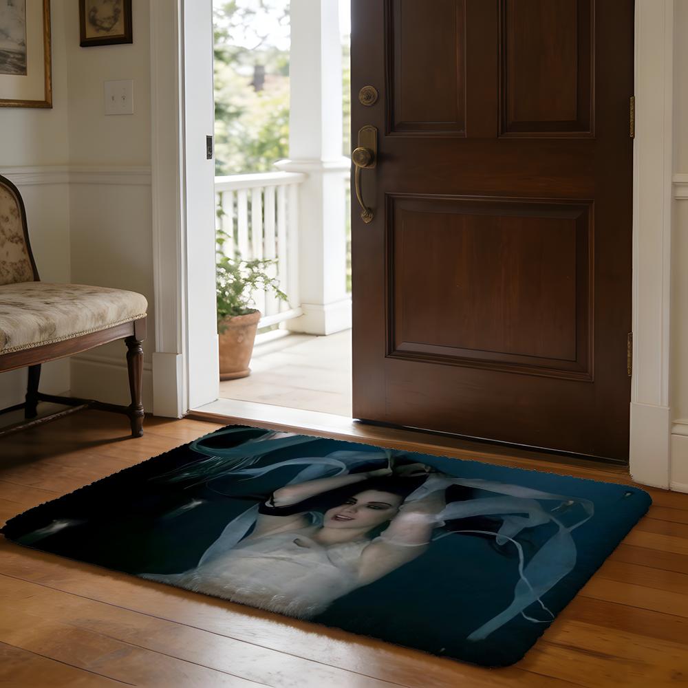 Floor Mat Soft Flannel Rug Non Slip Absorbent Mat for Bathroom Bedroom Home Decor E Evanescence Band A Amy Lee