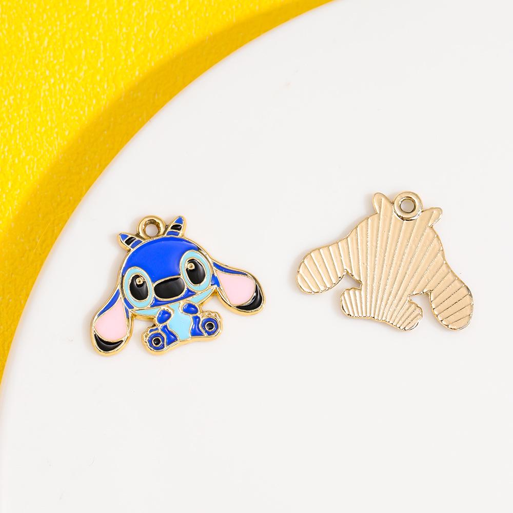 Подвеска Стич Мультяшная Капля Масла Сплав Аксессуары для Ювелирных Изделий для DIY Браслетов, Одежды и Брелоков