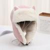 Female Winter Cat's Ears (Steamed Cat-ear Shaped Bread) Lei Feng Hat Plush Thickened Warm Hat Windproof Outdoor Riding Ear Cap