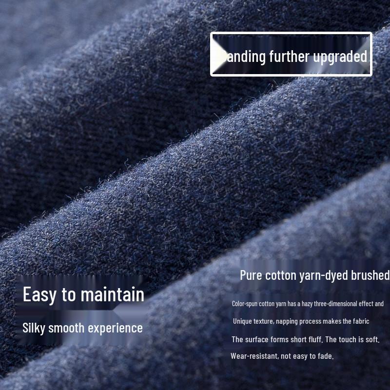 Мужская двусторонняя фланелевая рубашка Sugiyama из чистого хлопка с начесом