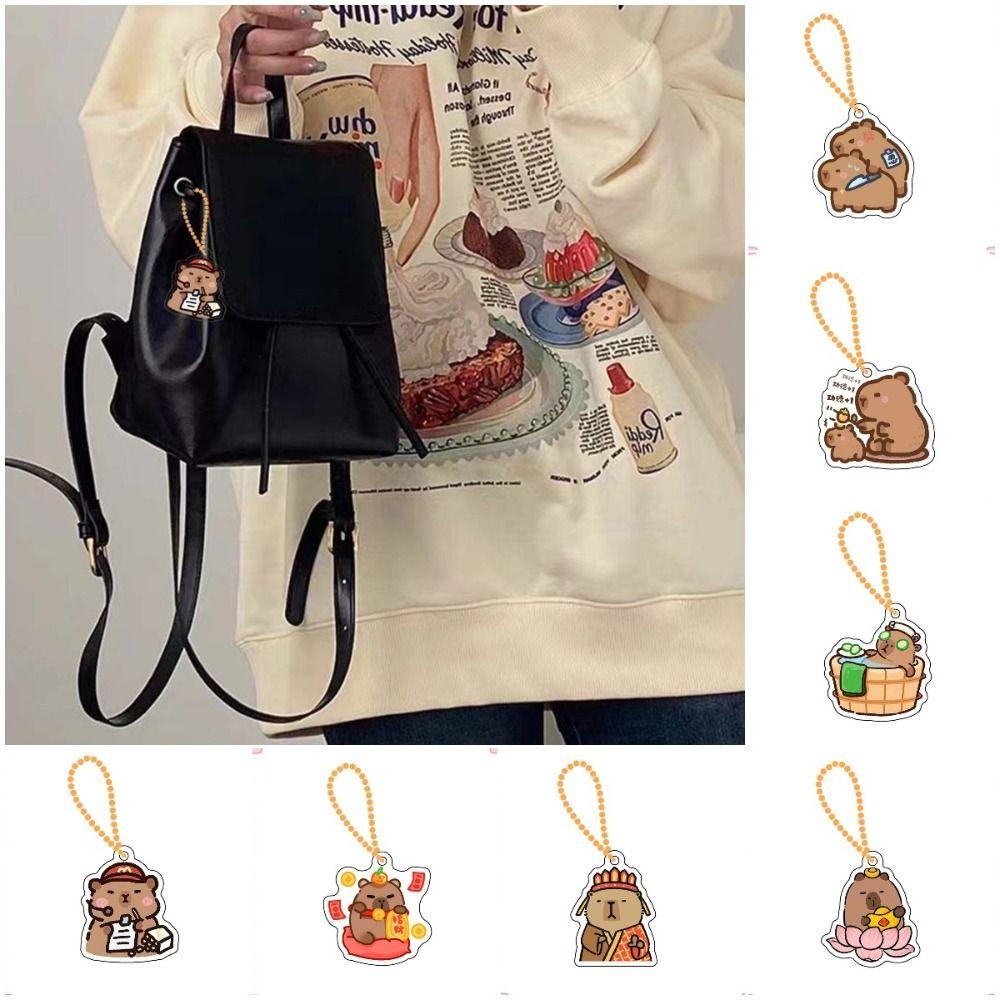 Acrylic Capybara Acrylic Keychain Creative Kapibara Pendant Capibara Bag Hanging  Bag Hanging