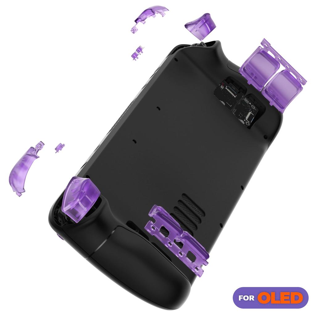 EXtremeRate сменный полный набор кнопок для портативной консоли Steam Deck OLED, совместимый с консолью Steam Deck OLED, изготовленный своими руками бампер для трекпада ABXY с