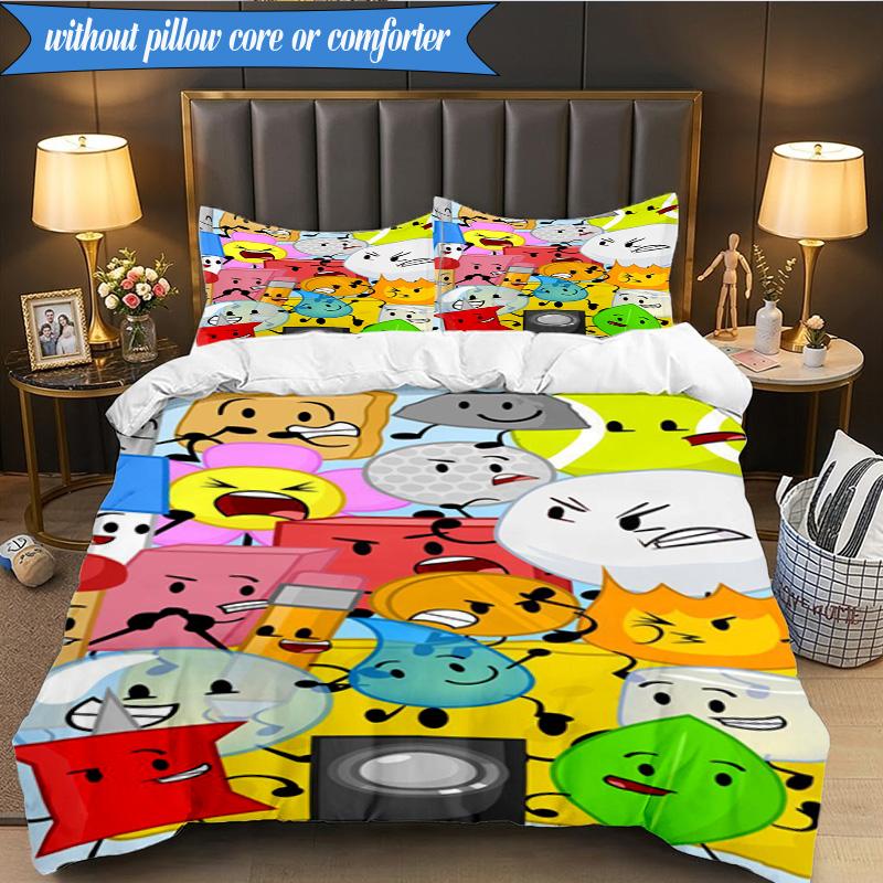 Colorful Dream Island Collage 3pcs K-pop music group Bedding set,Ideal for Bedroom, Dormitory,Including Duvet Cover And 2pcs Pillowcases,Fan gifts