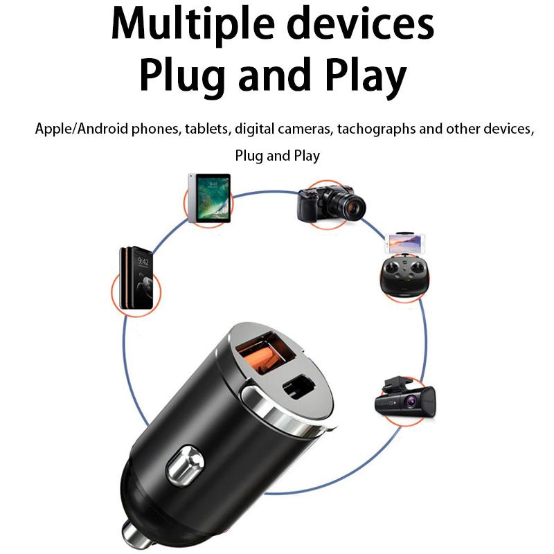 200 Вт USB автомобильное мини-зарядное устройство быстрая зарядка QC 4.0 USB PD адаптер прикуривателя 100 Вт скрытое зарядное устройство для телефона 12-24 В