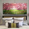 Aesthetical Cherry Blossoms Wall Art Landscape Canvas Painting Colorful Posters and Prints Pictures for Living Room Home Decor