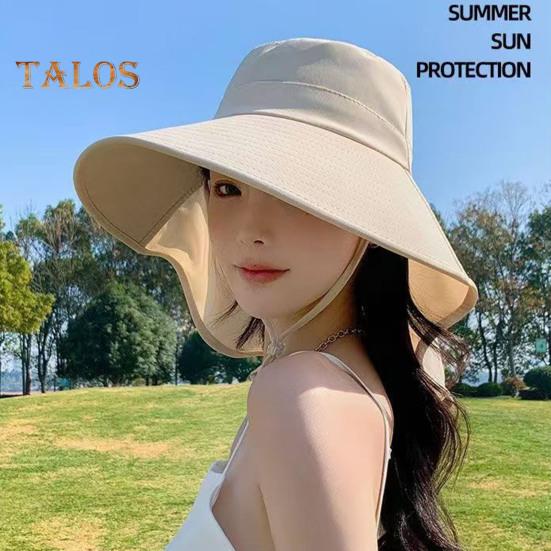 Женская шляпа от солнца с большими полями, солнцезащитный дизайн, дышащая шляпа с защитой от ультрафиолета, однотонная, регулируемая, с завязками, шляпа для чая на открытом воздухе