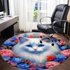1pc Fluffy Cat Flowers Chair Carpet for Office, Non-slip, Soft and Durable Office Rug, Perfect for Office yy251227148