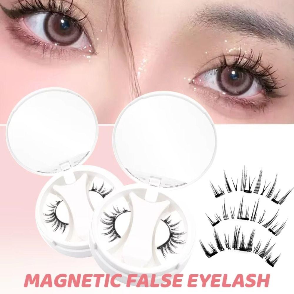 Repeatedly Magnetic Eyelashes with Applicator Magnetic False Eyelashes Women Girls