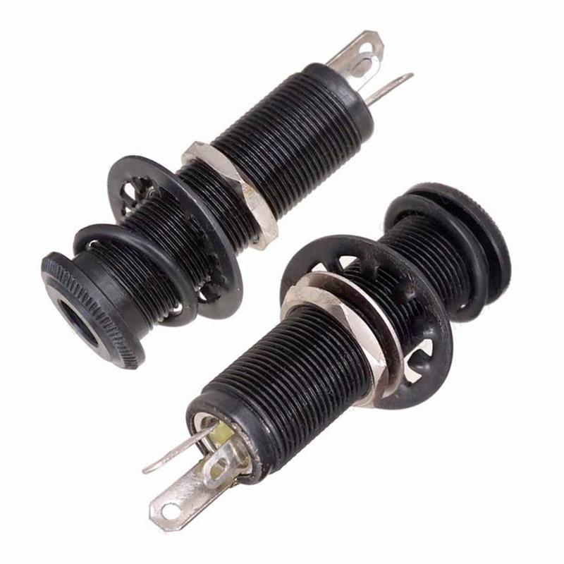 Electric Bass Guitar Straight Ribbed Tube Output Jacks Cylinder Input Kack Socket Guitar Parts