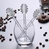 Honey Spoon Glass Honey Dipper Sticks Clear Glass Spoon Honey Stick Syrup Dispenser Spoon for Honey Jar Pot Kitchen Accessories