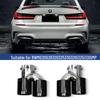 New 3-Series G28/G20 320/325/330 Carbon Fiber Stainless Steel Black Quad Exhaust Tailpipe