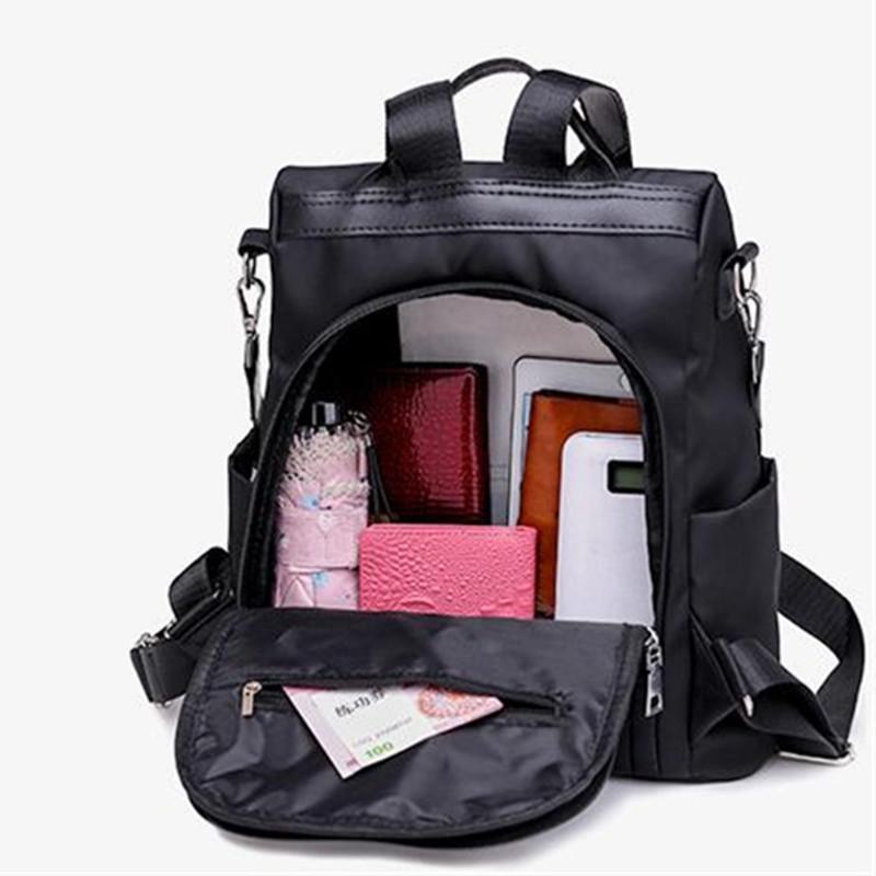 Oxford Backpack for Women High Capacity Anti-theft Zipper Travel Large Daypack Pendant