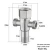 ZH222 Stainless Steel Angle Valve with Thickened Brass Core