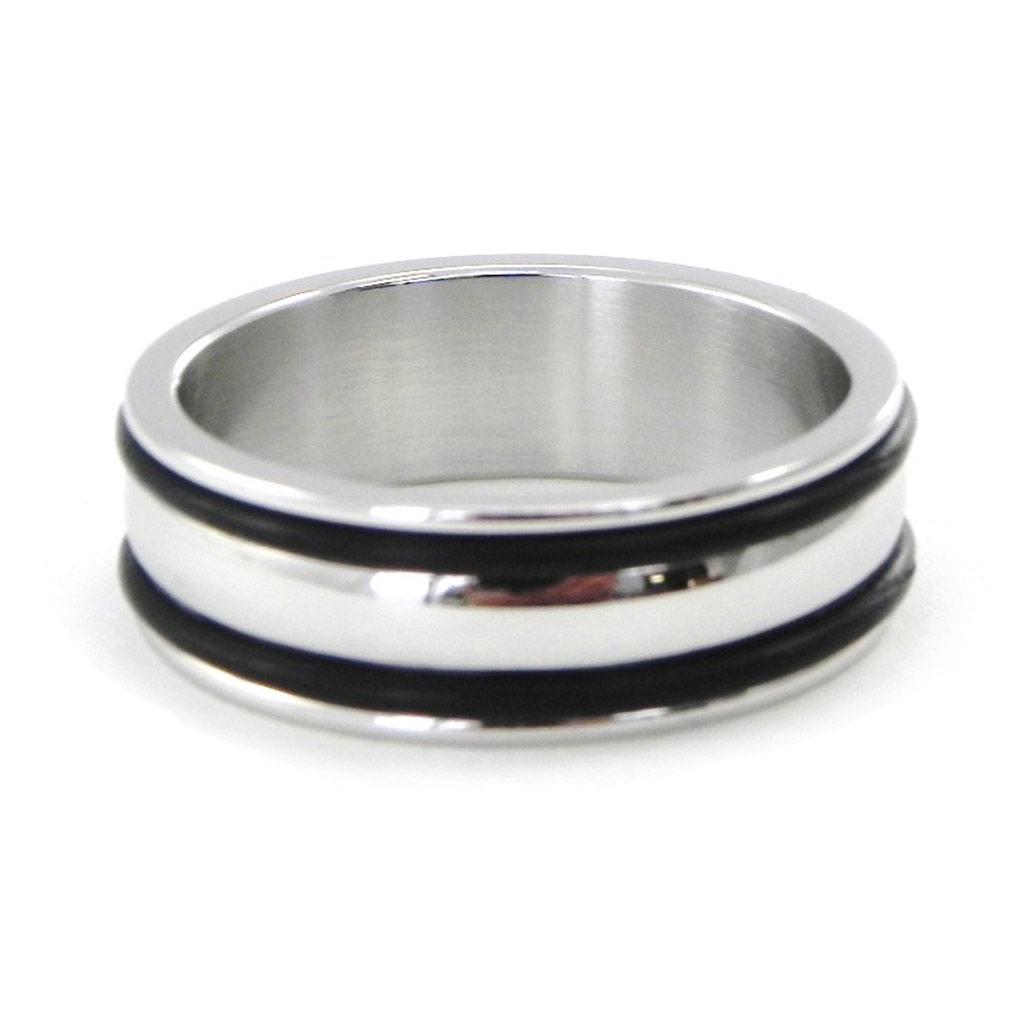 Стальное кольцо 'Tony' из стальной резины - 8 мм