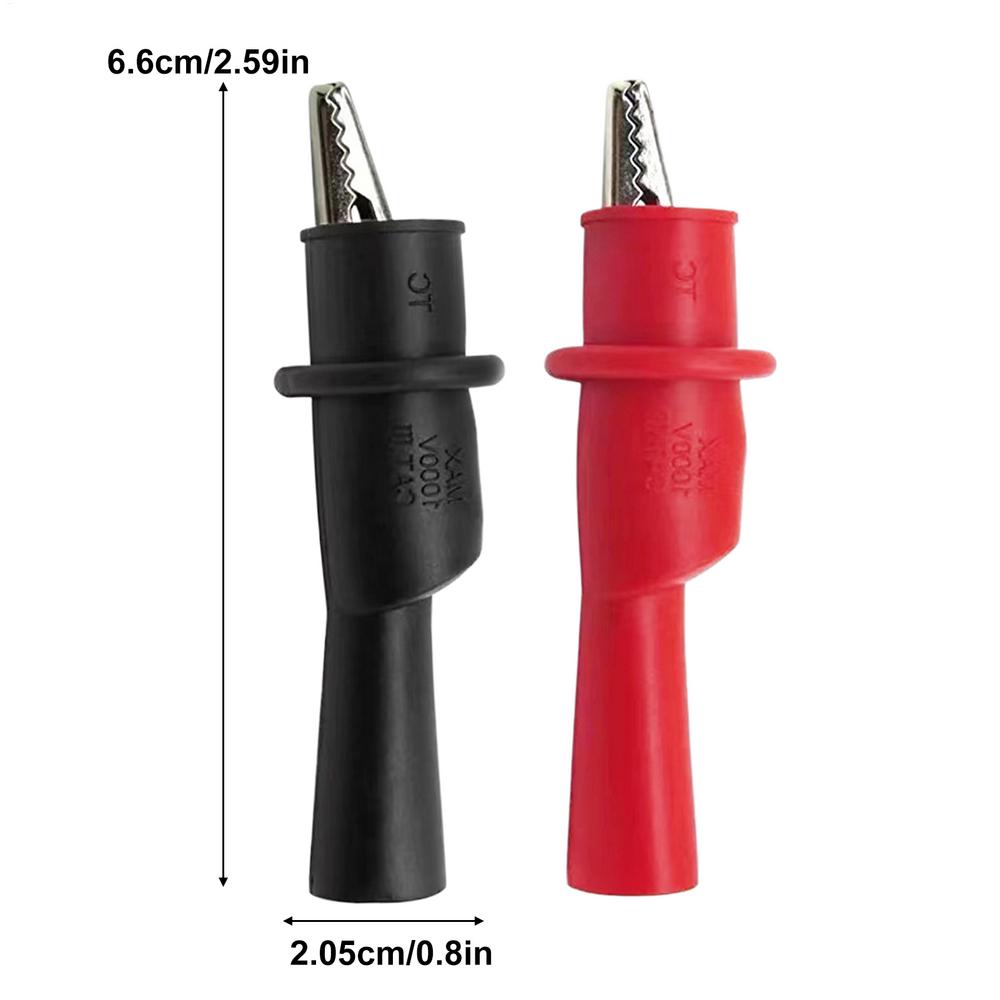 Insulated Test Probe Alligator Crocodile Test Clip Clamp Probe Crocodile Electrical Clamp Alligator Clip Test Probes