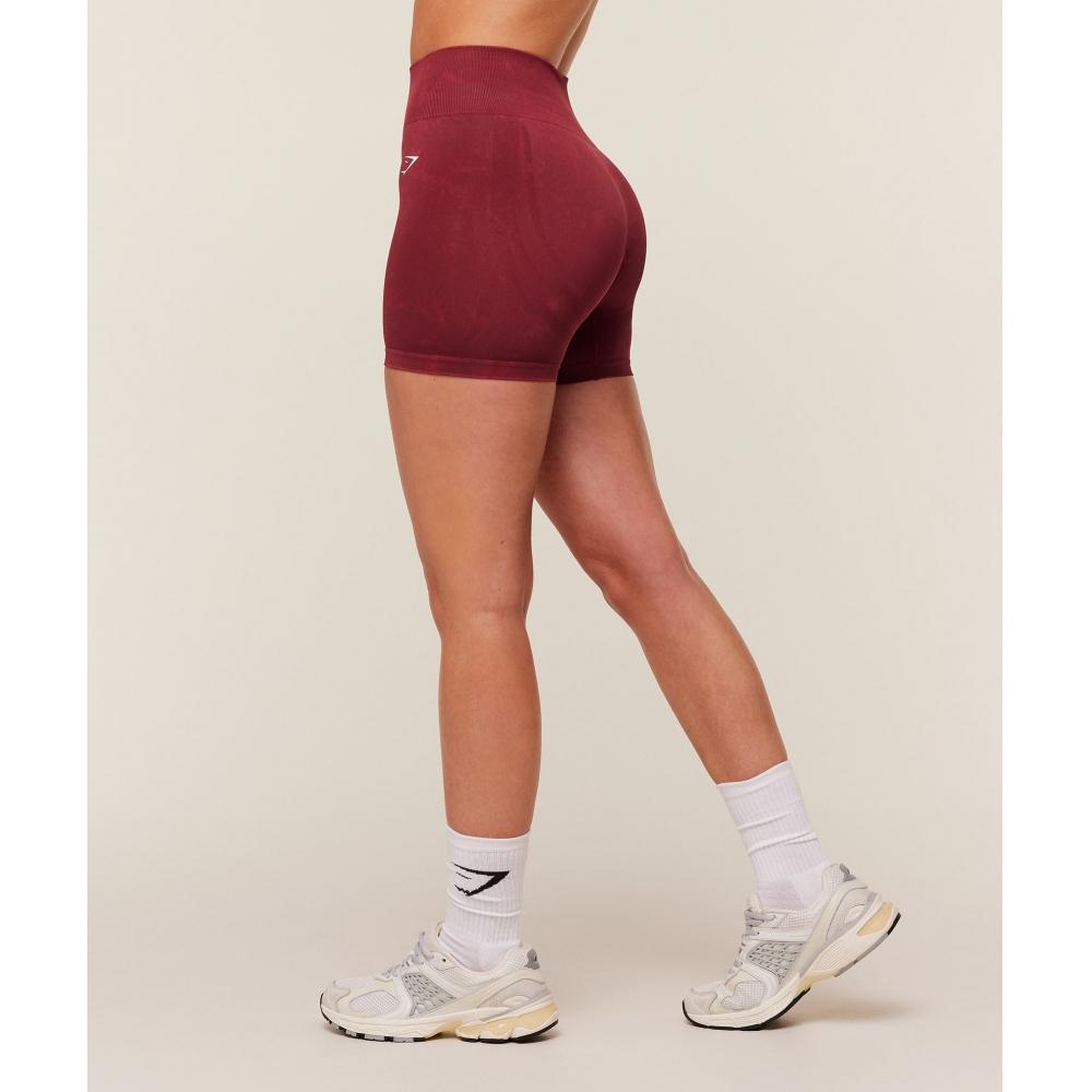 Gymshark Повседневные бесшовные стираные шорты 2.0 Красная стирка B6b8w Rccj