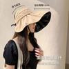 UV Protection Large Visor Sun Hat Empty Top Sunscreen Bucket Hat Lightweight Summer Sun Cap  Female