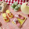 Linen Children's Slippers Radish Rabbit Four Seasons Home Indoor Non-slip Silent Breathable Sweat-absorbing Cartoon Slippers Men and Women