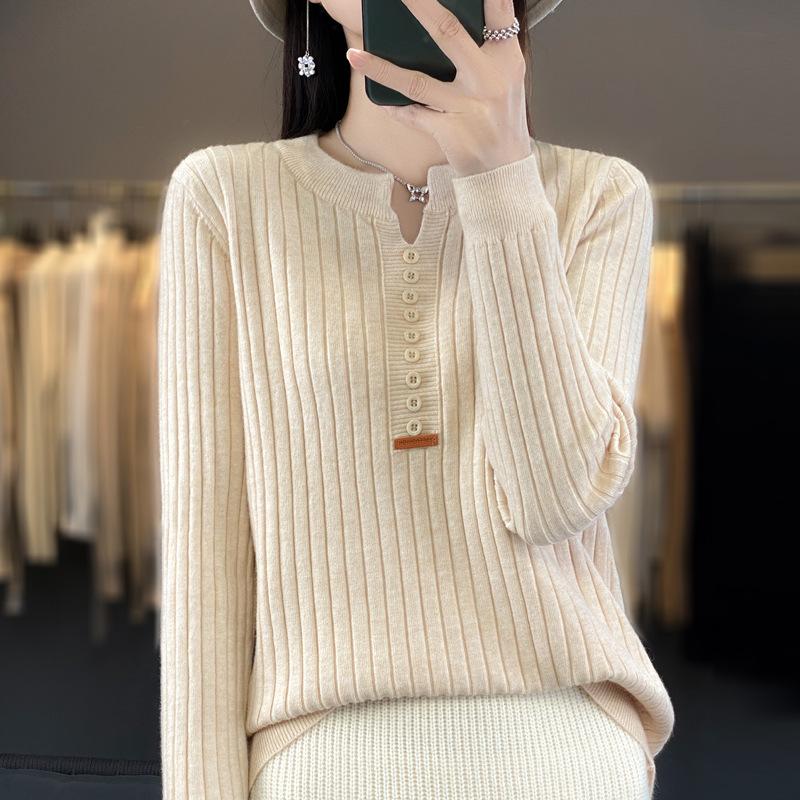 Autumn Women's Sweater Temperament Pullover Round Neck Regular Sweater Women's Knitwear