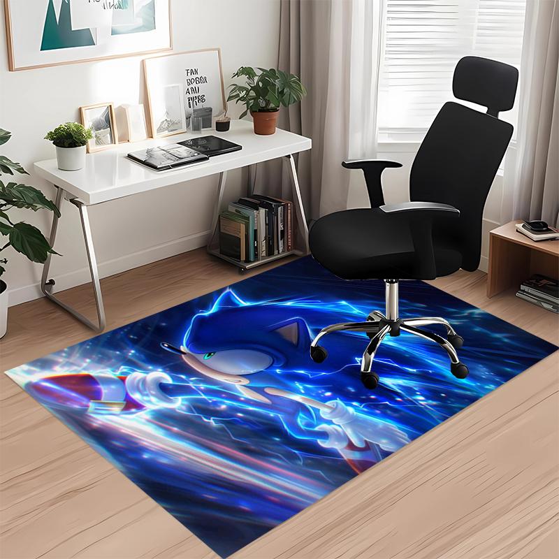 Sonic Printed Carpet, for Office Chair Living Room Bedroom Kitchen Room Decor Gifts.