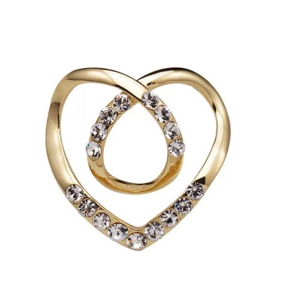 Угловая пряжка для одежды, декоративный аксессуар в форме сердца, милый долговечный зажим для кардигана