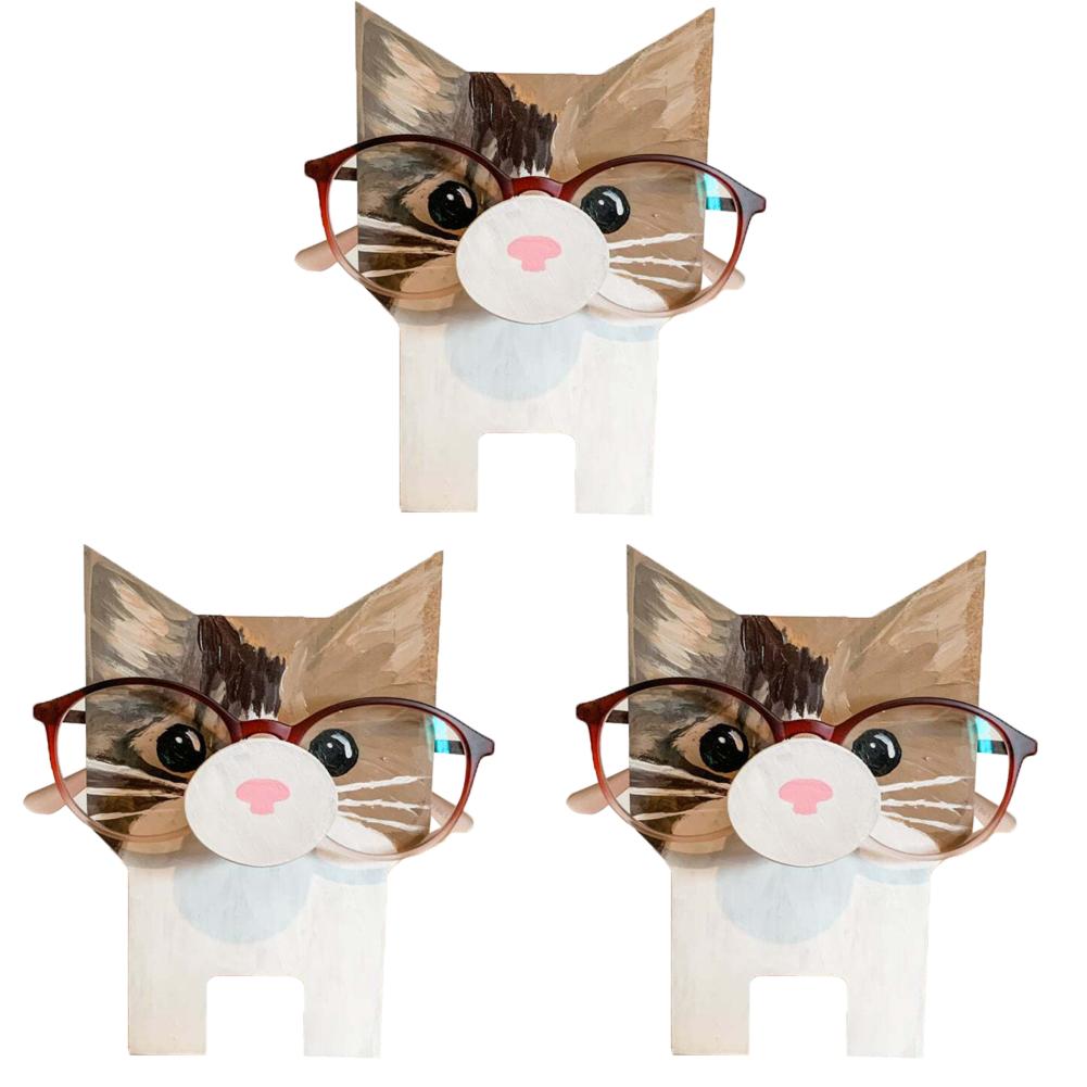 1/3 шт. Милый держатель для очков в виде животного, мультяшный кот, лиса, ленивец, собака, подставка для очков, витрина, декор для дома, офиса, стола