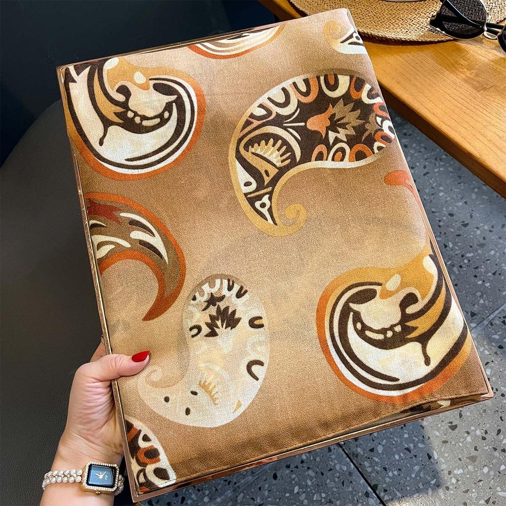 European and American Cashew Flower Atmospheric Scarf for Women Long Cotton and Linen Soft Skin-friendly Neck Care Shawl Warm Autumn and Winter