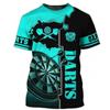 Darts Game T-shirt 3D Print Summer Men Women Short Sleeve T Shirts Streetwear O-neck Dart Turntable Fashion Unisex Clothing