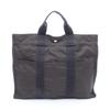 Used HERMES HerlineMM Tote Bag 100951M Nylon canvas Gray Used unisex