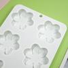 6-cavity Six Petals Flower Silicone Mold Fondant Mousse Cake Decorating Tool for Making Chocolate Candy Handmade Soap