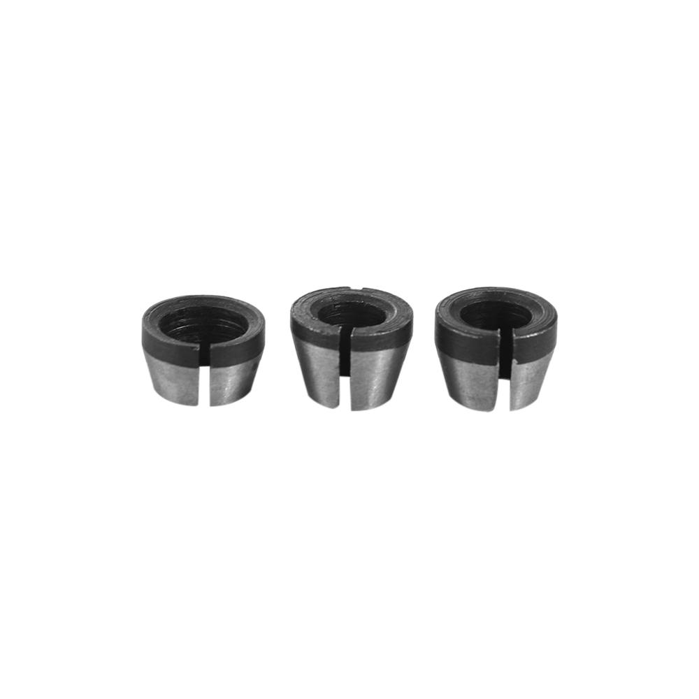 6mm 6.35mm 8mm Milling Cutter Collet Adapter Carbon Steel High Precision Collet Chuck Adapter Durable Hard Carpentry Adapter