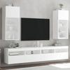 VidaXL Тумбы под ТВ со светодиодной подсветкой 2 шт. белый 40,5x30x90 см 837044