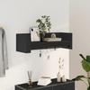 VidaXL Wall Shelf Black 100x35x30.5 Cm Engineered Wood, Cube Wall Shelf, Cube Organizer, Floating Shelf, 848459