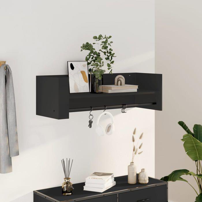 VidaXL Wall Shelf Black 100x35x30.5 Cm Engineered Wood, Cube Wall Shelf, Cube Organizer, Floating Shelf, 848459