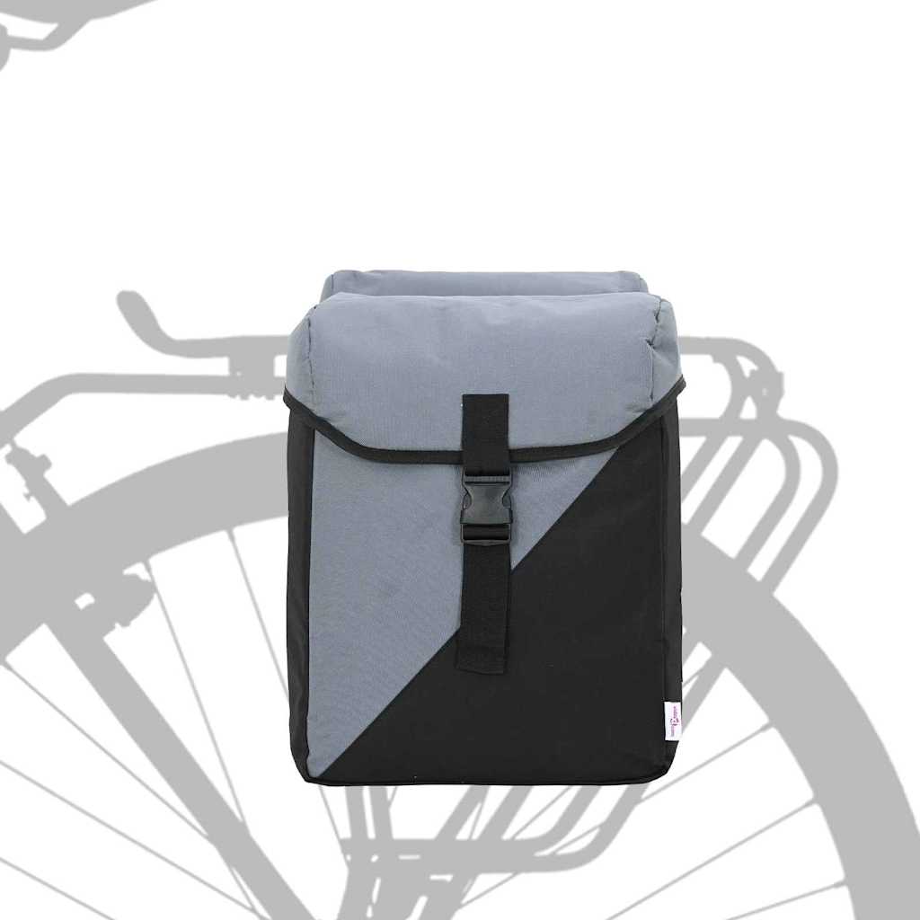 Bicycle Bag Gray and Black 31.5 x 15.5 x 40 cm Polyester