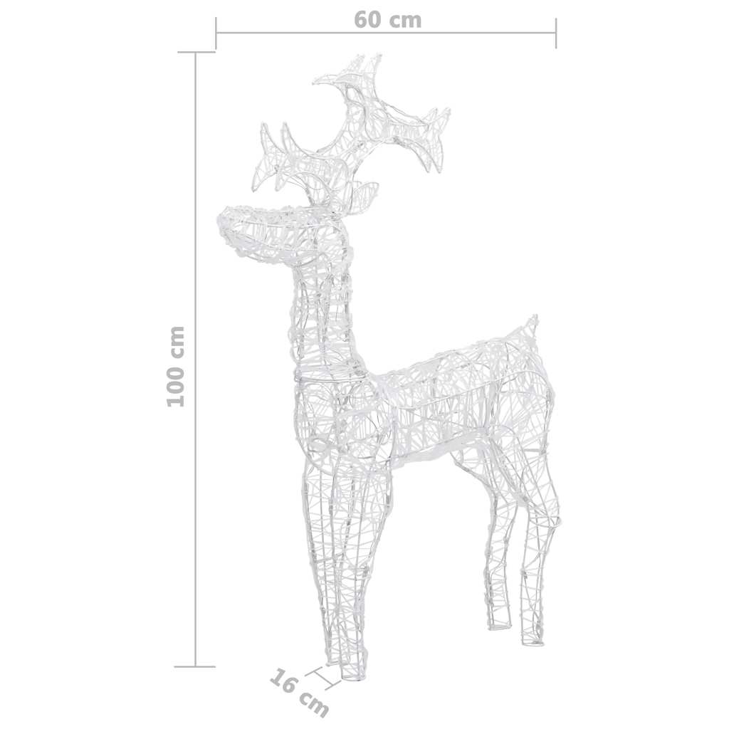 Świąteczna Dekoracja, Renifer, 90 Diod Led, 60X16X100 Cm, Akryl