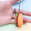 Creative Gift: Hamburger Sandwich Keychain & PVC Cake French Fries Pendant for Schoolbags - Perfect for Males and Females!