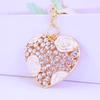 Creative Crystal Rose Alloy Heart Keychain - Women's Bag Accessory & Couple Pendant