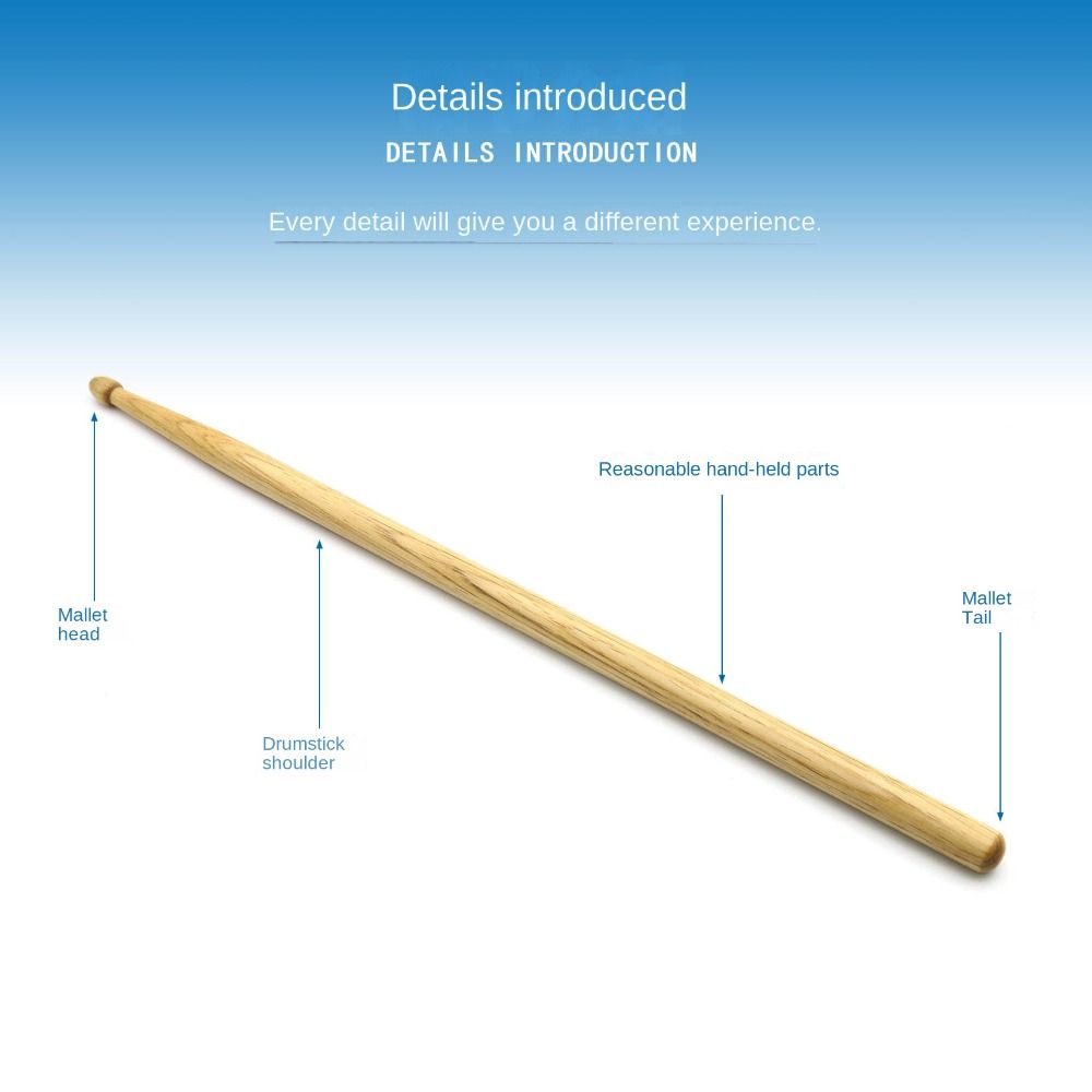 Wood Drum Sticks 1 Pair Drum Set Classic Drumsticks  Drum