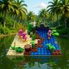 Moc Natural Scenery Scene Animals Turtle / Flamingo Diy Small Particle Building Blocks - Diy Assembly Creative Toy Gift