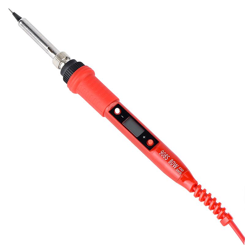 Электрический паяльник с ЖК-дисплеем, 220 В, 80 Вт, с регулируемой температурой и качественными жалами и наборами для паяльников