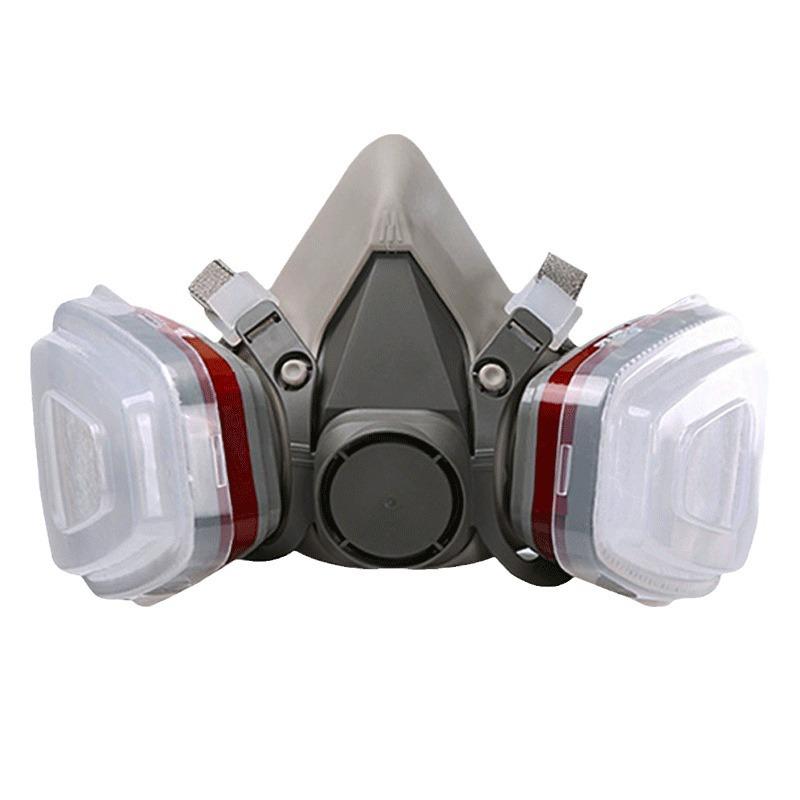 7 In 1 Original 6200 Respirator Reusable Half Face Cover Gas Mask with Cotton Filter Goggles for Painting Spray Polishing Work