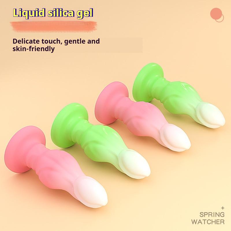 Носимый анальный плаг Жидкий силикон Мягкий бат-плаг Реалистичные дилдо-собачки Секс-игрушки для женщин Анальные дилдо Массаж простаты Батплаг