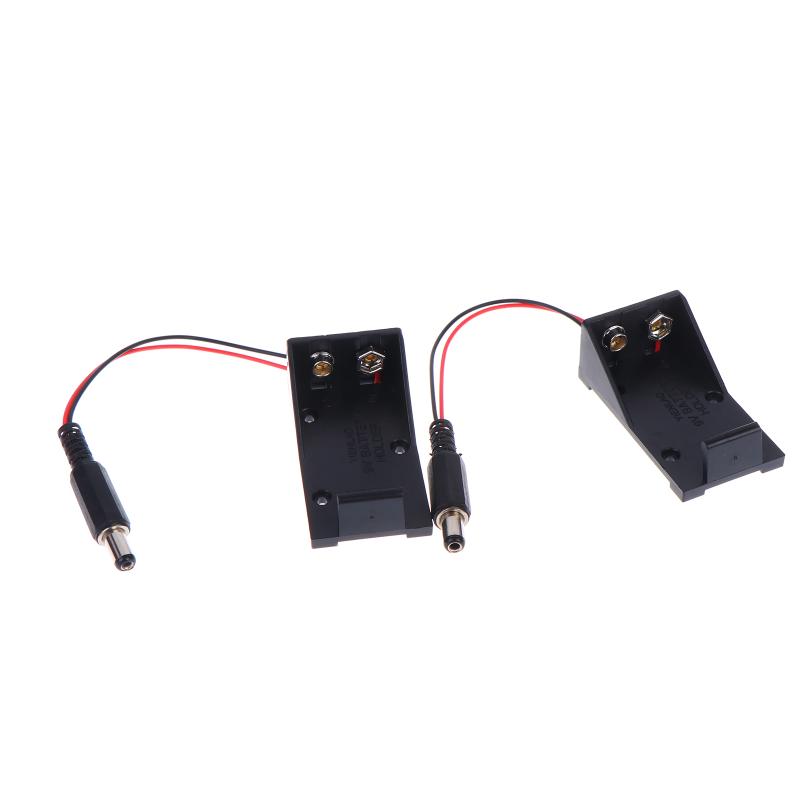 2 PCS 9V Battery Clip Holder Case Box With Wire Leads DIY Interface DIY Interfac Accessories