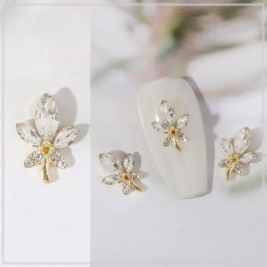 10Pcs Manicure Decor Three-dimensional Shining Stunning Visual Effect DIY Alloy Butterfly Heart Water Drop Garland Nail Charm Nail Salon Supply