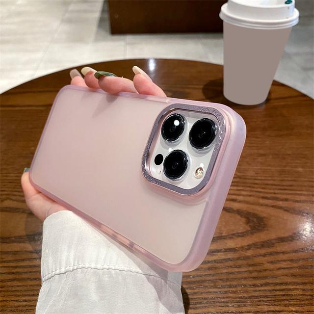 Матовый противоударный чехол-бампер для телефона Iphone 14pro Max 13 12 11 Pro Max 14 Plus, защита объектива камеры, прозрачная задняя крышка