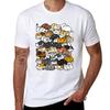 Neko Atsume Sleepy Kitties Tshirt Work Utility Casual Tee Shirt