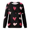 Женская повседневная модная блузка с длинным рукавом и круглым вырезом с принтом ко Дню святого Валентина