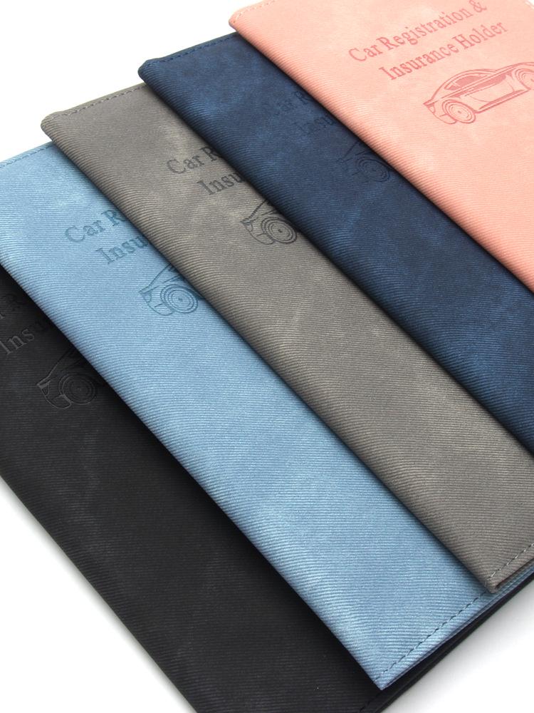 American Driver's License Holder - Linen & Denim Texture Multifunctional Car Insurance Document Folder